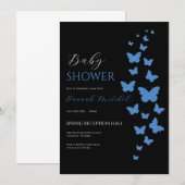 Elegant Floral Baby Shower Invitation Customizable Kaart (Voorkant / Achterkant)