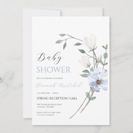 Elegant Floral Baby Shower Invitation Customizable Kaart