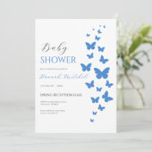Elegant Floral Baby Shower Invitation Customizable Kaart (Staand voorkant)
