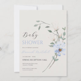 Elegant Floral Baby Shower Invitation Customizable Kaart