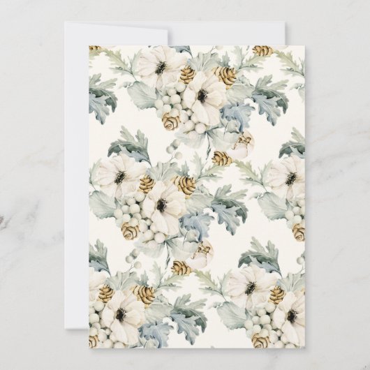 Elegant Floral Baby shower Invitation Kaart (Achterkant)