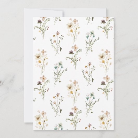 Elegant Floral Baby shower Invitation Kaart (Achterkant)