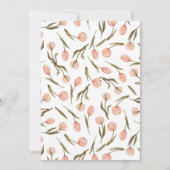 Elegant Floral Baby Shower Invitation – Pink Tulip (Achterkant)