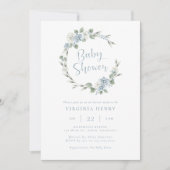 Elegant Floral Baby shower Kaart (Voorkant)