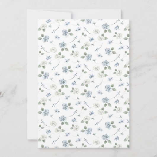 Elegant Floral Baby shower Kaart (Achterkant)