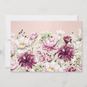 Elegant Floral Baby shower Kaart (Achterkant)