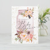 Elegant Floral Baby shower Kaart (Staand voorkant)