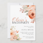 Elegant Floral Bachelorette Party Kaart (Voorkant)