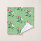 Elegant Floral Bad Handdoek (Wasdoekje)