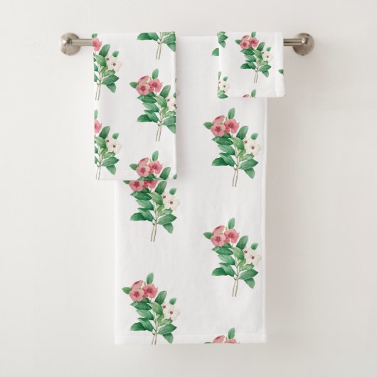 Elegant Floral Bad Handdoek (Insitu)