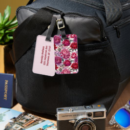 Elegant Floral Bagagelabel