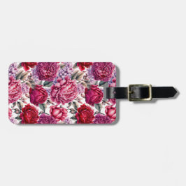 Elegant Floral Bagagelabel