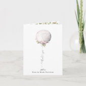 Elegant Floral Ballon bedankt (Voorkant)