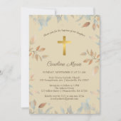 Elegant Floral Baptisme Kaart (Voorkant)