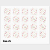 Elegant Floral Baptisme Vierkante Sticker (Vel)