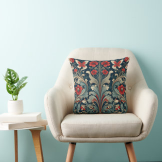 Elegant Floral Barok Butterfly Sierkussen