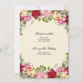 Elegant Floral Bat Mitzvah Kaart (Achterkant)