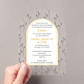 Elegant Floral Bat Mitzvah Uitnodiging (Insitu (Draagbaar))