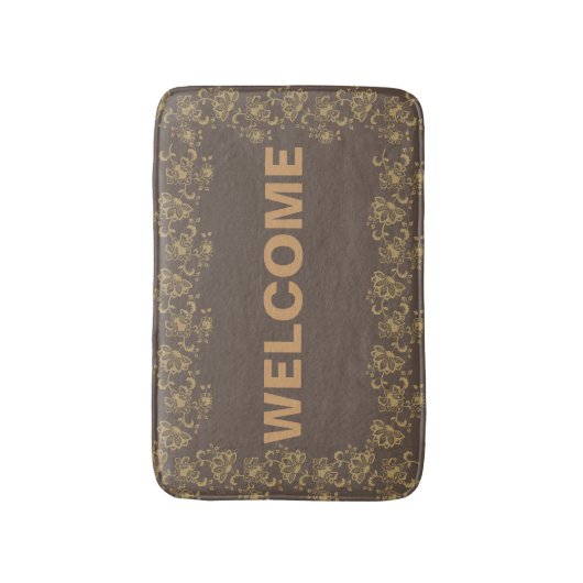 Elegant Floral Bath Mat (Voorkant Verticaal)