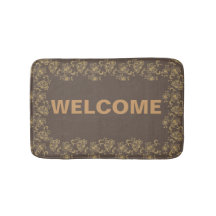 Elegant Floral Bath Mat