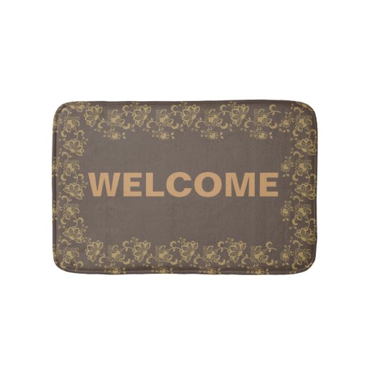 Elegant Floral Bath Mat (Voorkant)