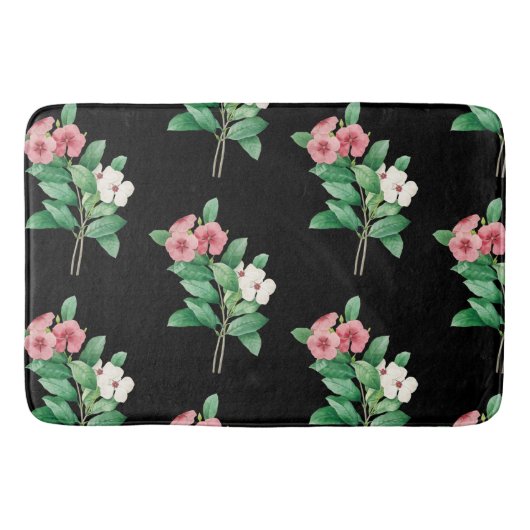 Elegant Floral Bath Mat (Voorkant)