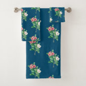 Elegant Floral Bath Towel Set Bad Handdoek (Insitu)