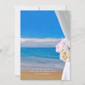Elegant Floral Beach Summer Wedding Kaart (Achterkant)