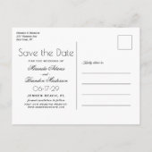 Elegant Floral Beach Zomer Zonsondergang Save the  Aankondigingskaart (Achterkant)