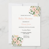 Elegant Floral Beauful Baby shower Kaart (Voorkant)