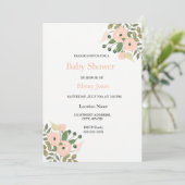 Elegant Floral Beauful Baby shower Kaart (Staand voorkant)