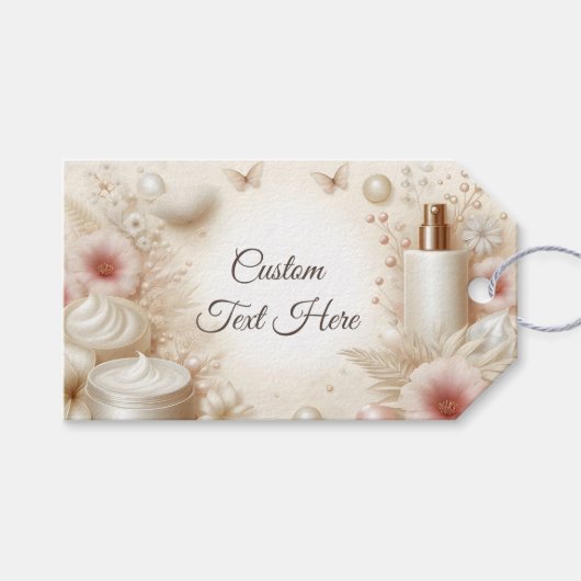 Elegant Floral Beauty Cosmetic Professional Cadeaulabel (Voorkant (Horizontaal))