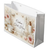 Elegant Floral Beauty Cosmetic Professional Groot Cadeauzakje (Voorkant Gekanteld)