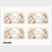 Elegant Floral Beauty Cosmetic Professional Rechthoekige Sticker (Vel)