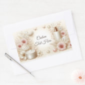 Elegant Floral Beauty Cosmetic Professional Rechthoekige Sticker (Envelop)