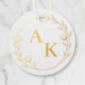 Elegant Floral Bedankjes Labels (Voorkant)