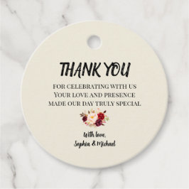 Elegant Floral Bedankjes Labels