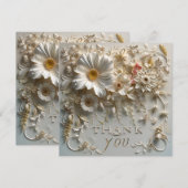 Elegant floral bedankkaart (Voorkant / Achterkant)