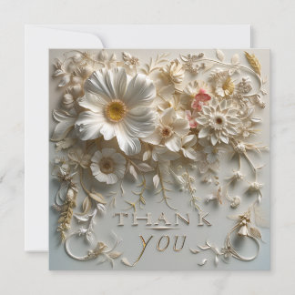 Elegant floral bedankkaart