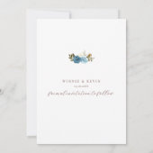 Elegant Floral bee slaat de datum Kaart (Achterkant)