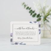 Elegant Floral begrafenis Memorial Bedankkaart (Staand voorkant)