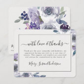 Elegant Floral begrafenis Memorial Bedankkaart (Voorkant / Achterkant)