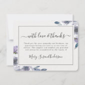 Elegant Floral begrafenis Memorial Bedankkaart (Voorkant)