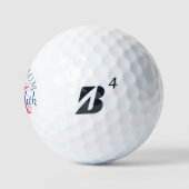 Elegant Floral Best Mam Name Monogram Golfballen (Logo)
