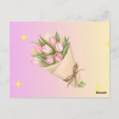Elegant Floral Best Teacher Ever Gift Design Briefkaart (Achterkant)