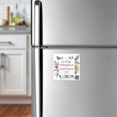 Elegant Floral bewaar de Datum QR-code bruiloft Magnetische Uitnodiging