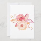 Elegant Floral bewaar de datumkaarten met spat Save The Date (Achterkant)