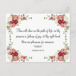 Elegant Floral Bijbel Geïnspireerd citeerd Religie Briefkaart