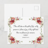 Elegant Floral Bijbel Geïnspireerd citeerd Religie Briefkaart (Voorkant / Achterkant)