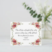 Elegant Floral Bijbel Geïnspireerd citeerd Religie Briefkaart (Staand voorkant)